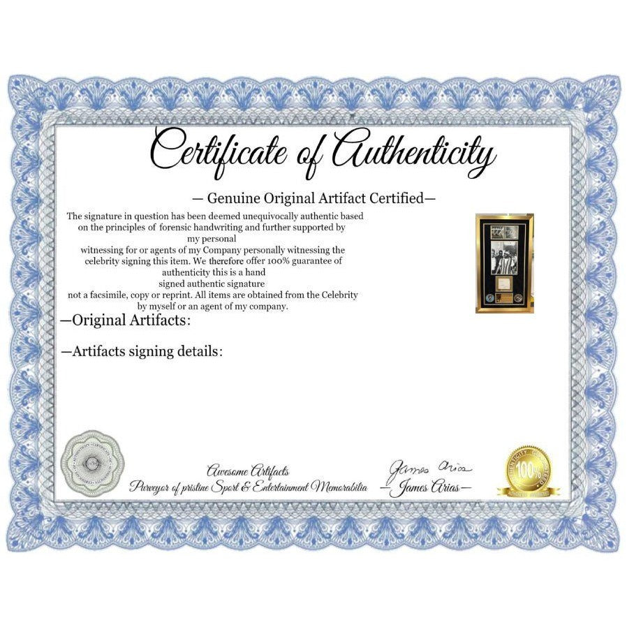 Tupac Shakur 4x5 autograph book page signed with proof & museum quality frame