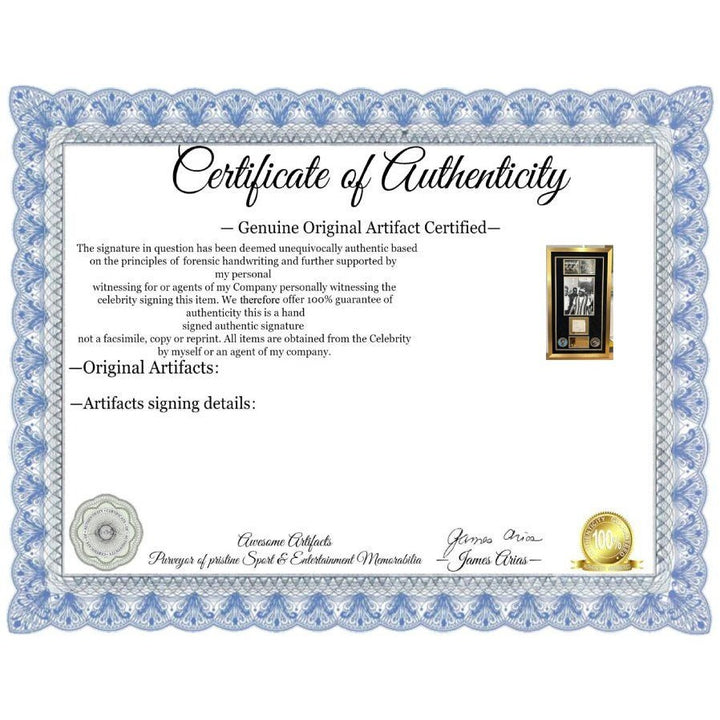 Tupac Shakur 4x5 autograph book page signed with proof & museum quality frame