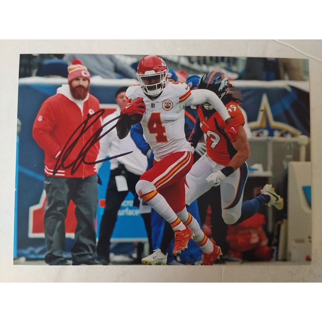 Rashee rice, Kansas City, Chief's, Super Bowl, Champions, signed, 5x7 photo