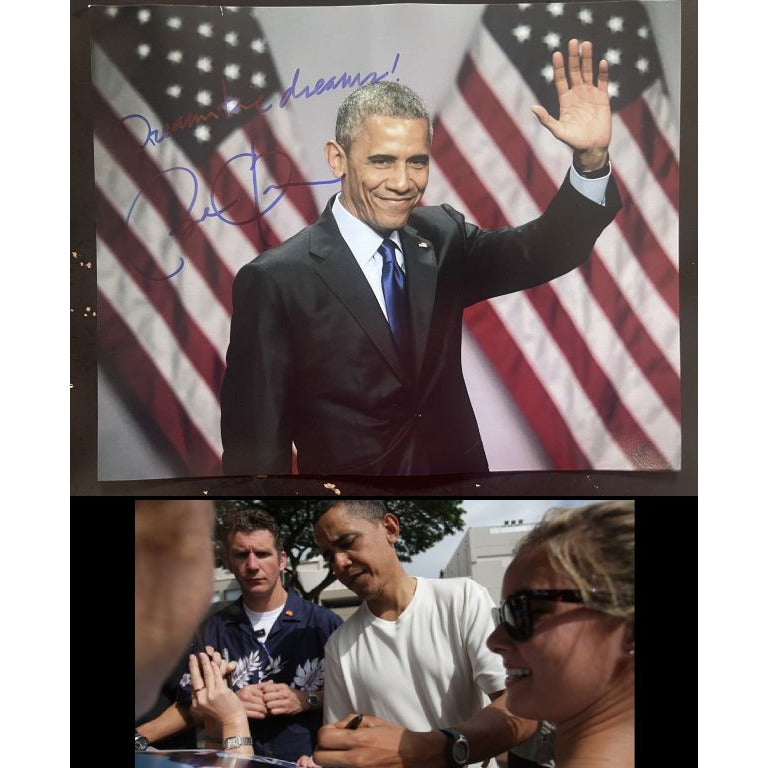 President Barack Obama 8x10 Photo signed and inscribed  with proof