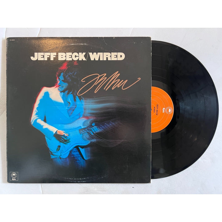 Jeff Beck original LP signed with proof