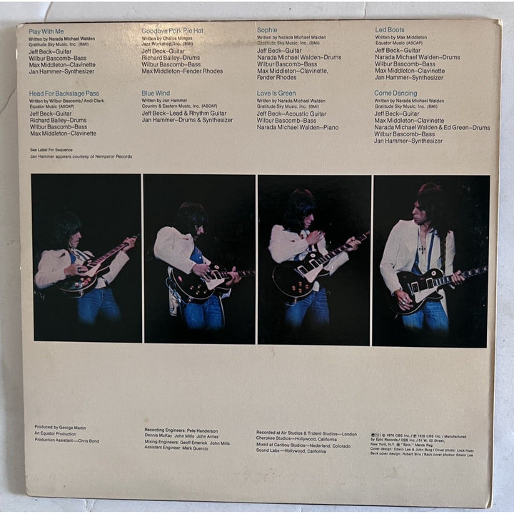 Jeff Beck original LP signed with proof