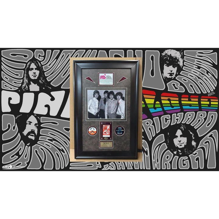 Pink Floyd 11x14 photo signed Roger Waters Nick Mason Richard Wright and original concert ticket signed by Syd Barrett with proof.