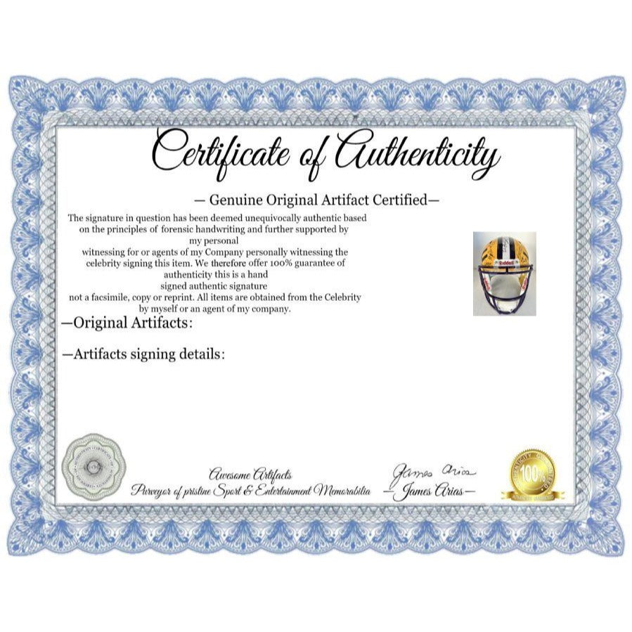 Joe Burrow Ja'Marr Chase LSU Tigers full size National Champions Ridell helmet signed with with proof