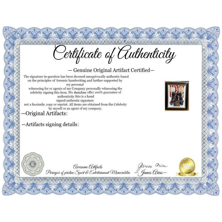 Tupac Shakur & Eric Lynn Wright "Eazy - E" autograph page book signed with proof and museum quality frame 24x28