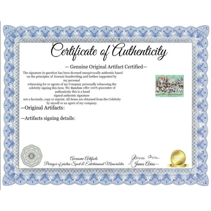 Dallas Cowboys Legends Roger Staubach, Deon Sanders Emmit Smith Troy Aiman, Tony Dorsett 16x20 photo signed with proof 12 in all.