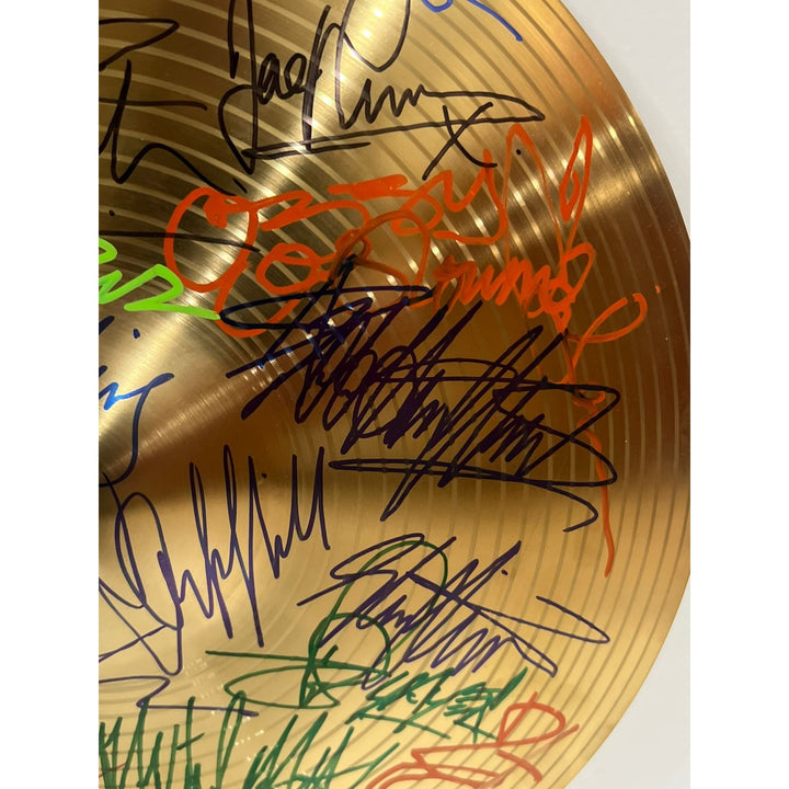 Heavy Metal Legends Black Sabbath, Metallica, Pantera, Slayer, Judas Priest, cymbal signed with proof