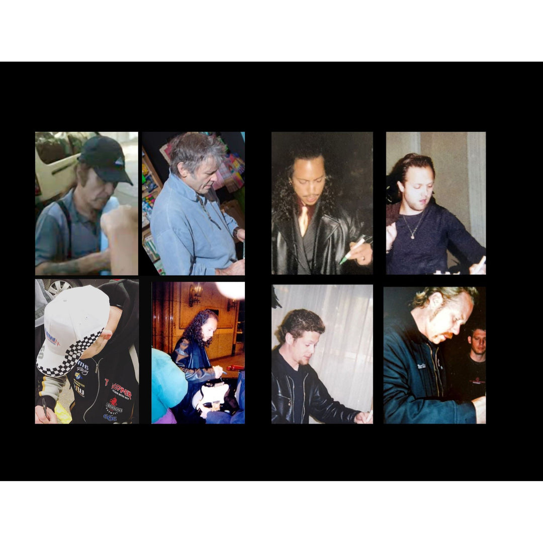 Heavy Metal Legends Black Sabbath, Metallica, Pantera, Slayer, Judas Priest, cymbal signed with proof