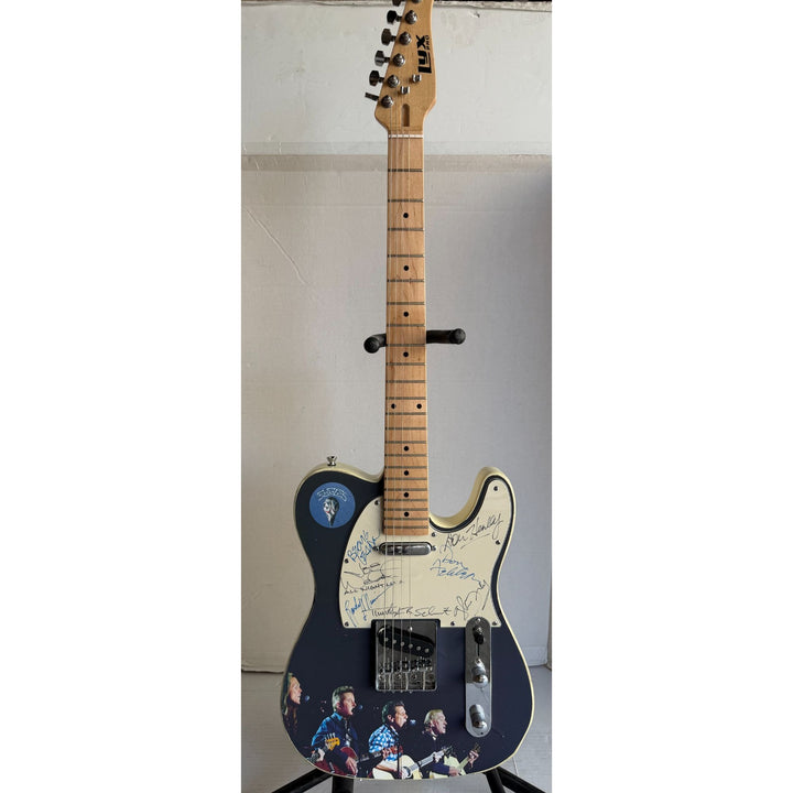 The Eagles Don Henley Glen Frey Timothy B. Schmit Don Felder Joe Walsh Bernie Leadon Randy Meisner one of a kind electric guitar signed with.