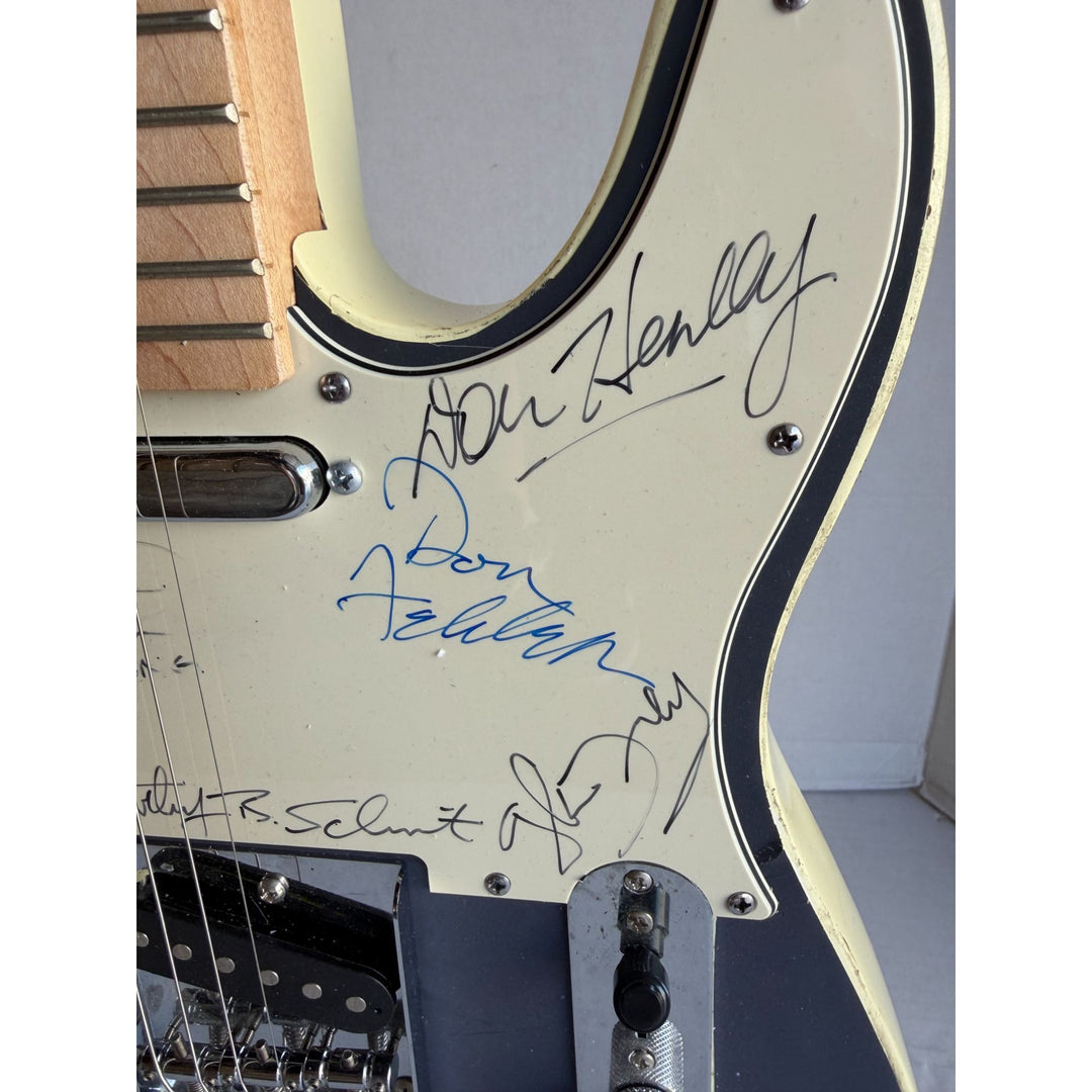 The Eagles Don Henley Glen Frey Timothy B. Schmit Don Felder Joe Walsh Bernie Leadon Randy Meisner one of a kind electric guitar signed with.
