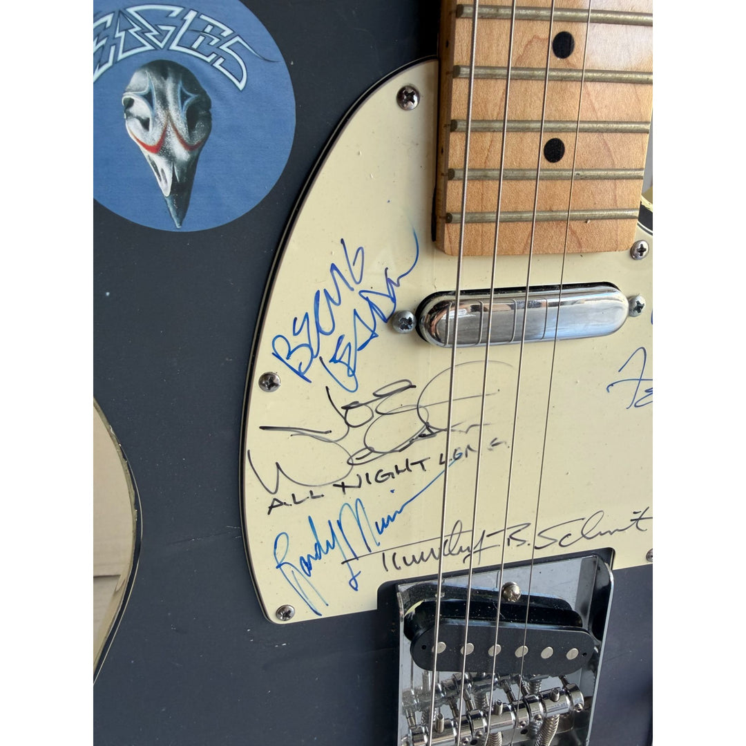 The Eagles Don Henley Glen Frey Timothy B. Schmit Don Felder Joe Walsh Bernie Leadon Randy Meisner one of a kind electric guitar signed with.