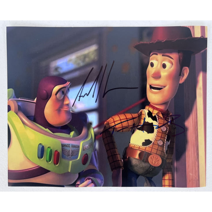 Toy Story Tom Hanks "Woody" Tim Allen "Buzz Lightyear" 8x10 photo signed with proof. Awesome Artifacts