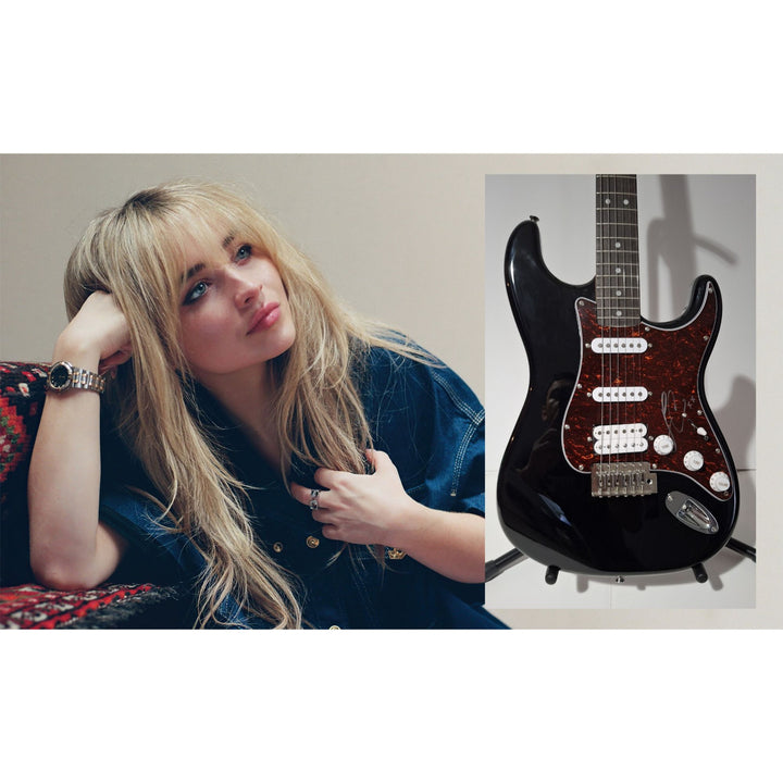 Sabrina Carpenter Fender Stratocaster electric guitar signed with proof