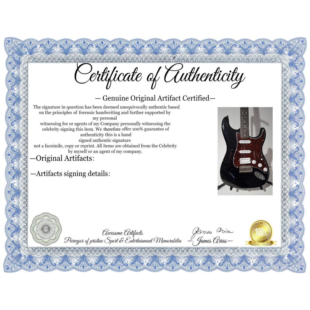 Sabrina Carpenter Fender Stratocaster electric guitar signed with proof