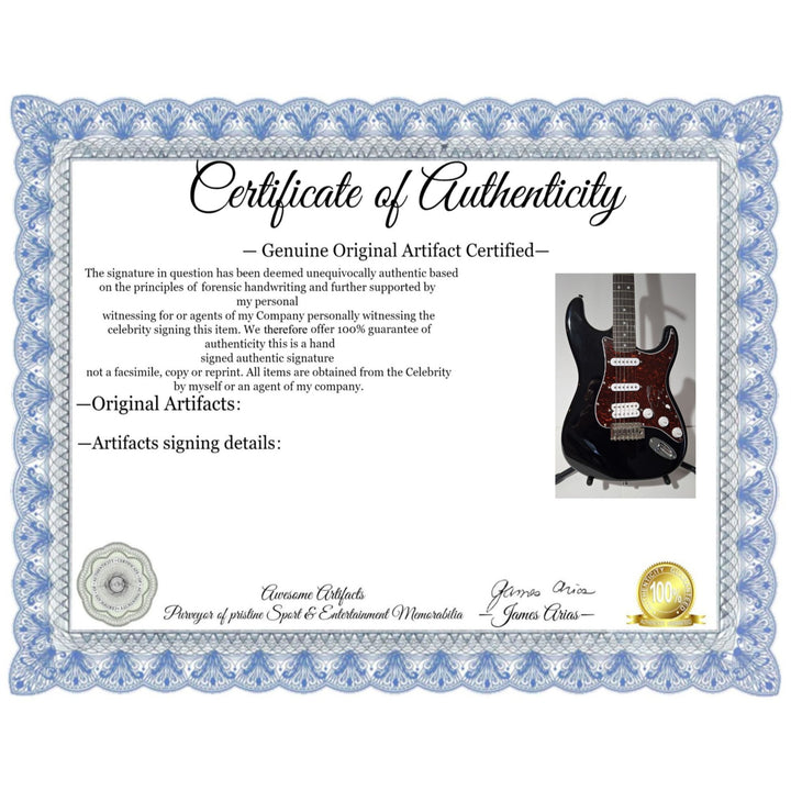 Sabrina Carpenter Fender Stratocaster electric guitar signed with proof