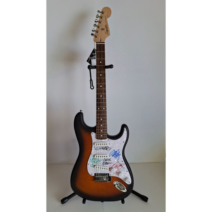 Dirk Lance, Jose Pasillas, Mike Einzinger and Brandon Boyd, Incubus, Fender Stratocaster electric guitar signed with proof