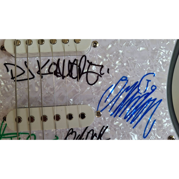 Dirk Lance, Jose Pasillas, Mike Einzinger and Brandon Boyd, Incubus, Fender Stratocaster electric guitar signed with proof