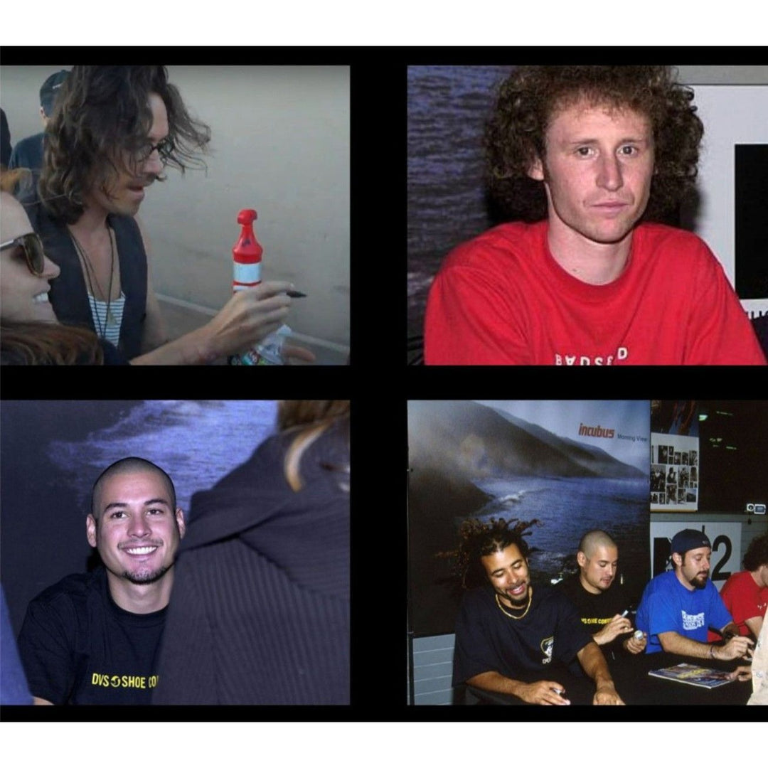 Dirk Lance, Jose Pasillas, Mike Einzinger and Brandon Boyd, Incubus, Fender Stratocaster electric guitar signed with proof