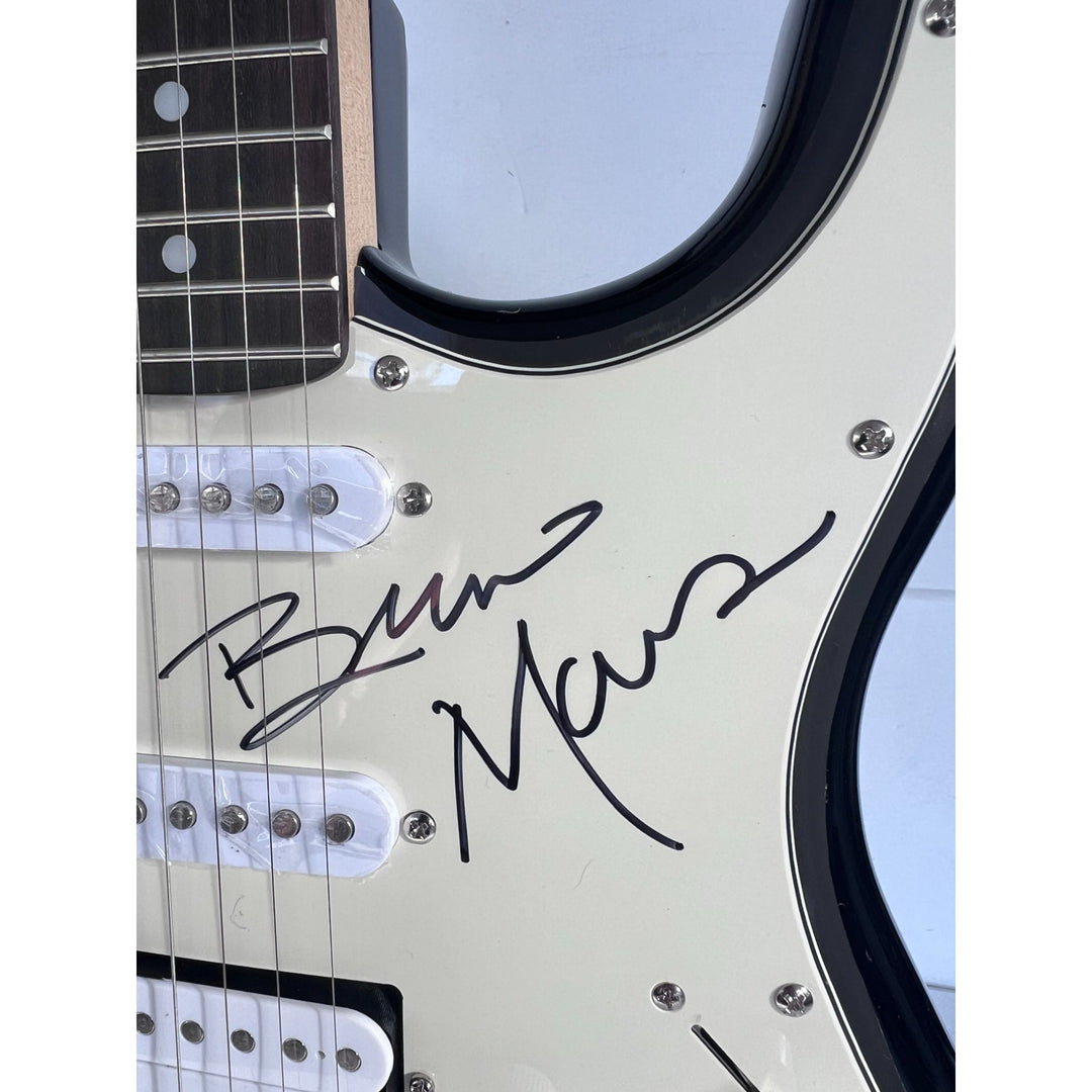 Bruno Mars Stratocaster one of a kind full size electric guitar signed with proof.