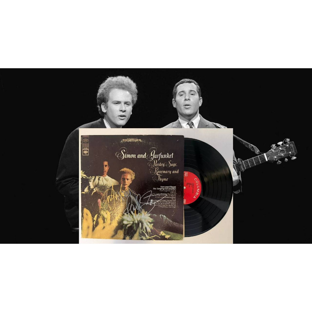 Paul Simon Art Garfunkel "Parsley Sage Rosemary and Thyme" Album signed with proof.