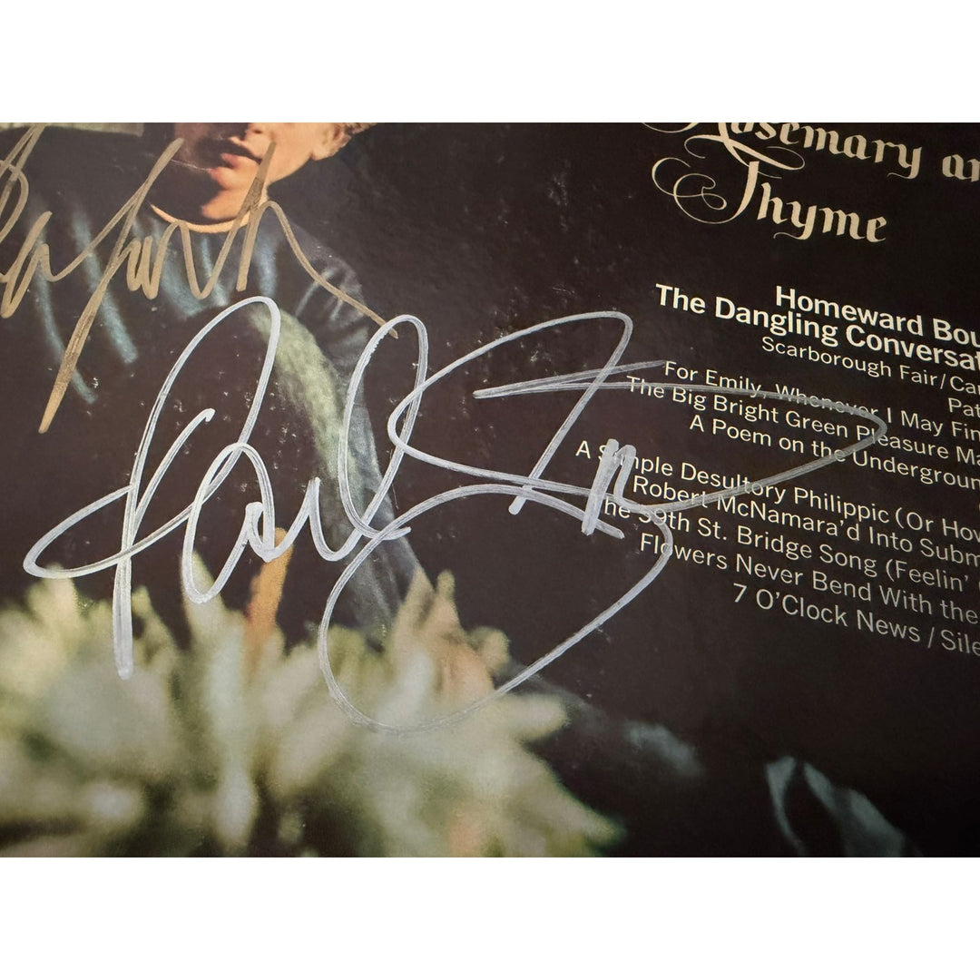 Paul Simon Art Garfunkel "Parsley Sage Rosemary and Thyme" Album signed with proof.