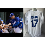 Load image into Gallery viewer, shohei ohtani Los Angeles Dodgers nike jersey signed in english and japanese with proof
