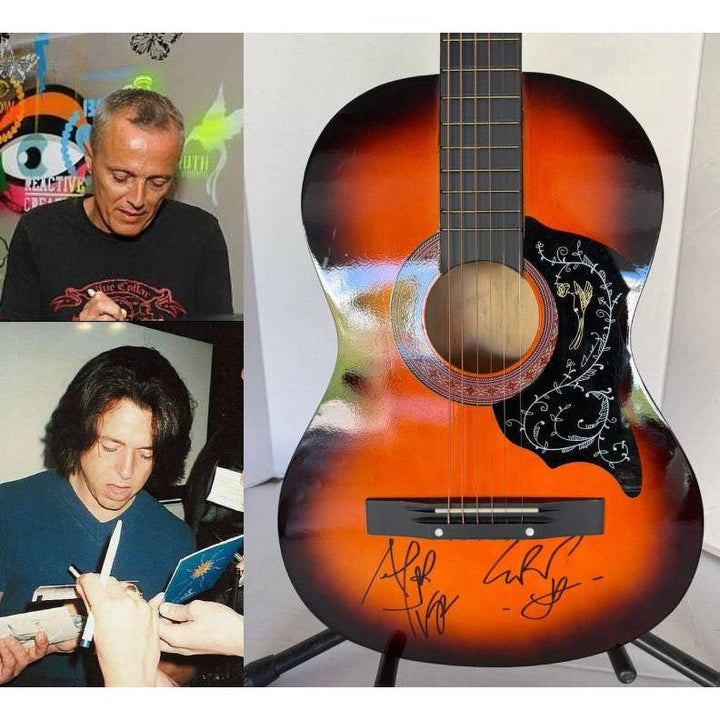 Tears For Fears Roland Orzabal and Curt Smith vintage acoustic guitar signed