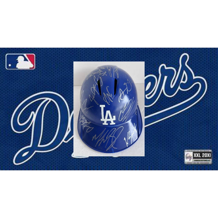 Shohei Ohtani Los Angeles Dodgers batting helmet 2024 team signed with proof