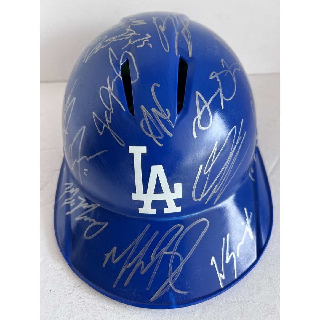 Shohei Ohtani Los Angeles Dodgers batting helmet 2024 team signed with proof