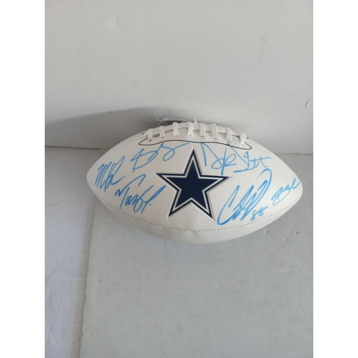 Dallas Cowboys Micah Parsons Dak Prescott Ceedee Lamb Stephon Gilmore Robert Woods Tony Pollard full size football signed with proof