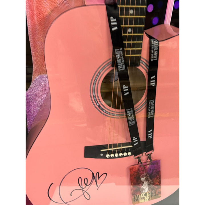 Taylor Swift the ultimate frame custom shadow box acoustic guitar signed with VIP passes and proof