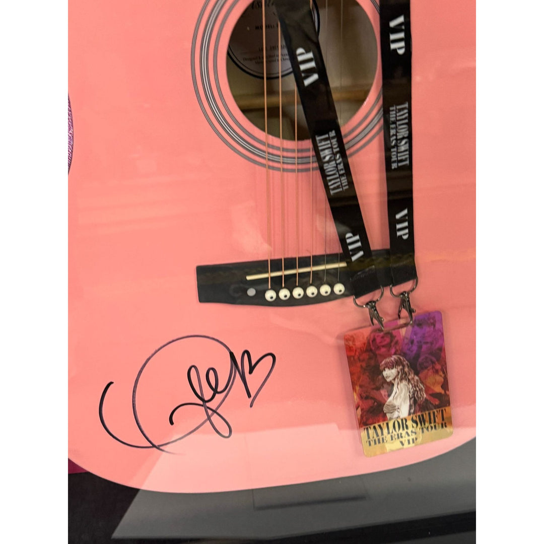 Taylor Swift the ultimate frame custom shadow box acoustic guitar signed with VIP passes and proof