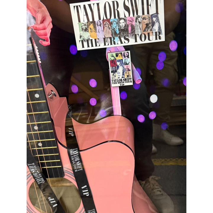 Taylor Swift the ultimate frame custom shadow box acoustic guitar signed with VIP passes and proof