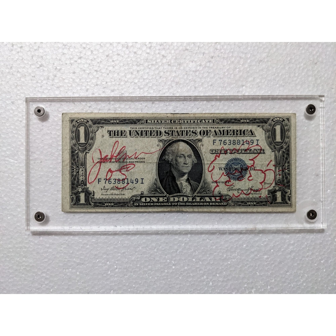 John Lennon of The Beatles Vintage authentic signed US Silver certificate dollar bill