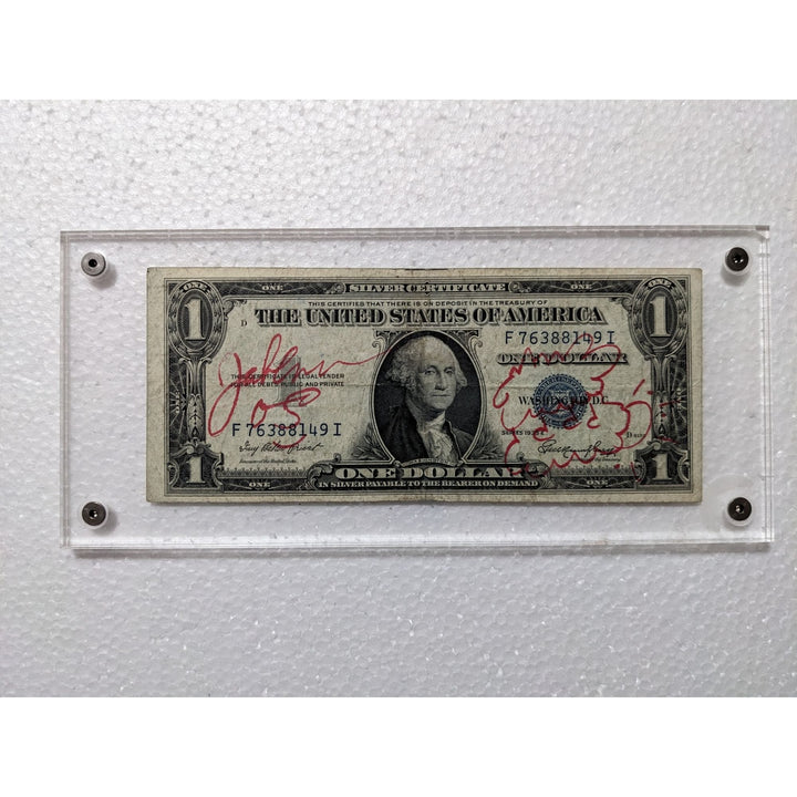 John Lennon of The Beatles Vintage authentic signed US Silver certificate dollar bill