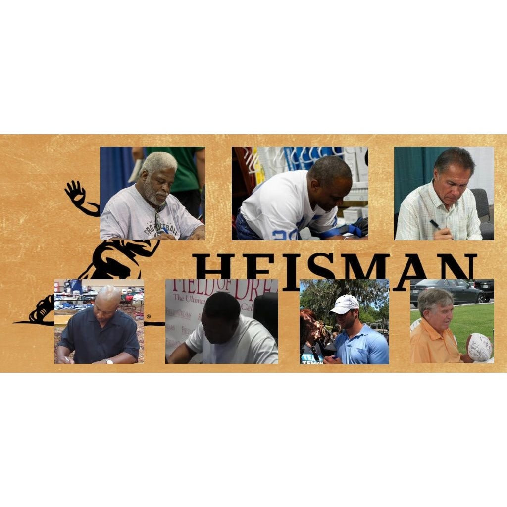 Heisman Trophy award winners Riddell pro model helmet 30 HTA Award winners Roger Staubach Marcus Allen Barry Sanders Bo Jackson signed