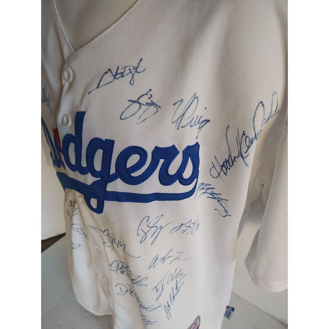 Los Angeles Dodgers Clayton Kershaw Vin Scully MLB game model Jersey team signed