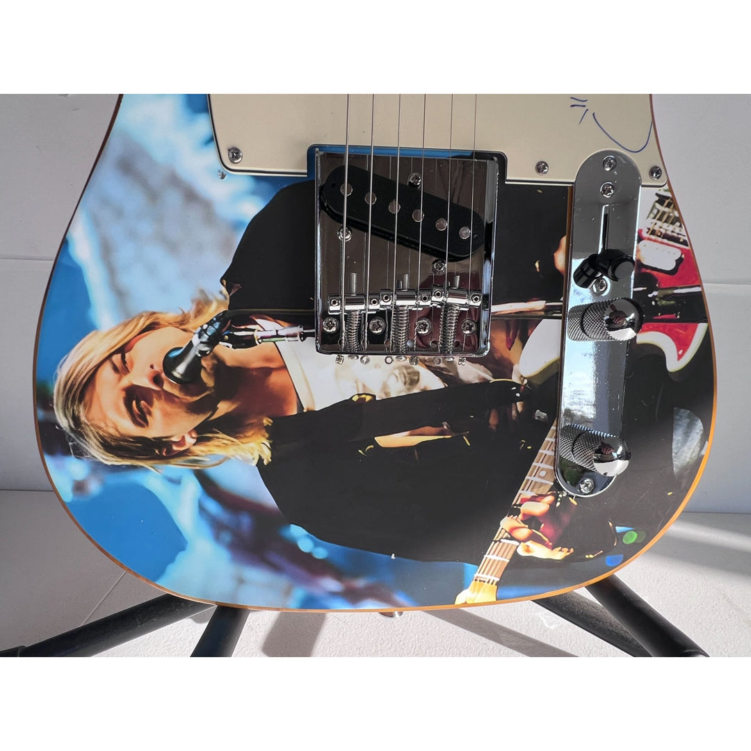 Nirvana Kurt Cobain telecaster electric guitar signed with proof.