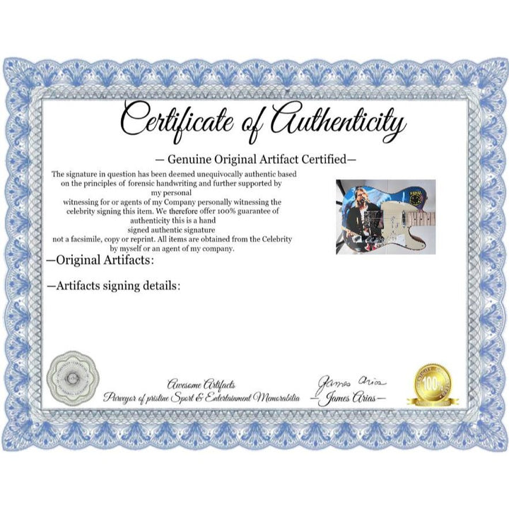 Nirvana Kurt Cobain telecaster electric guitar signed with proof.