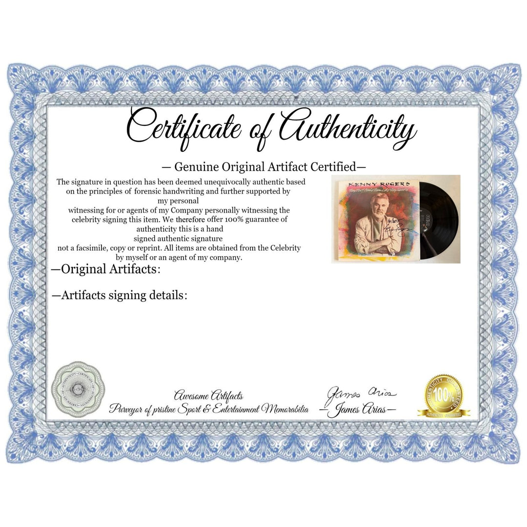 Kenny Rogers "They Don't Make Them Like They Used To" original lp signed with proof