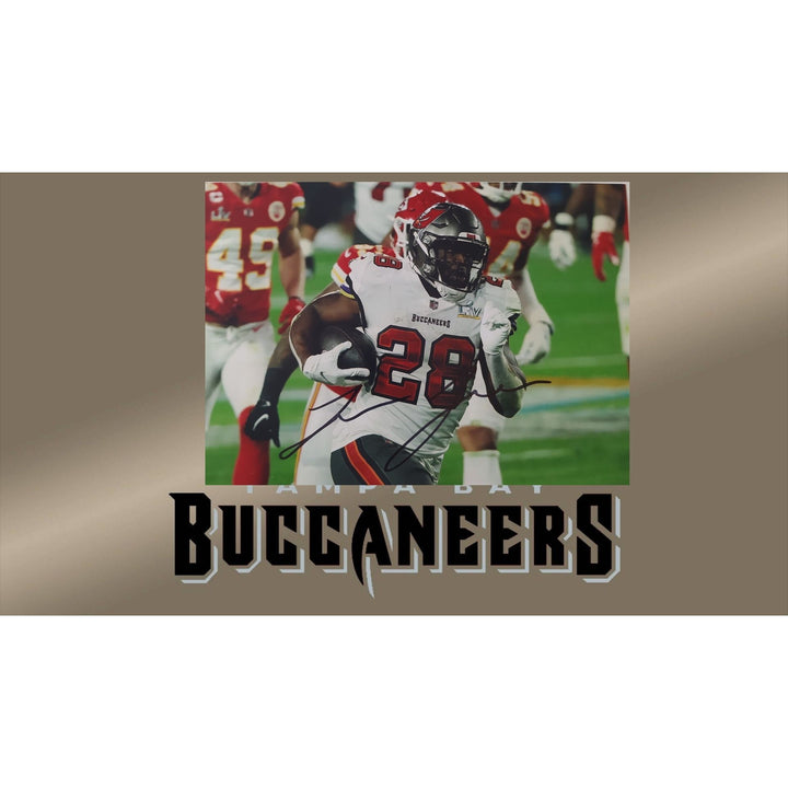 Leonard Fournette, Tampa Bay, Buccaneers, Super Bowl, Champions, signed, 5x7 photo, with proof