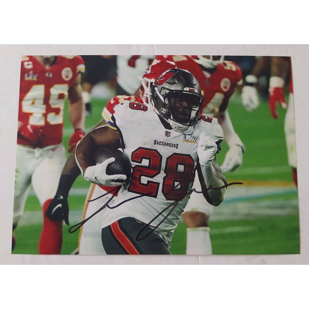 Leonard Fournette, Tampa Bay, Buccaneers, Super Bowl, Champions, signed, 5x7 photo, with proof