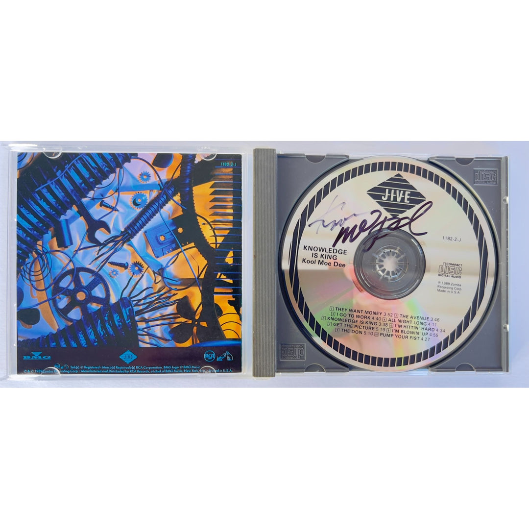 "Kool Moe Dee" Mohandas Dewese CD jacket & and CD both signed with proof