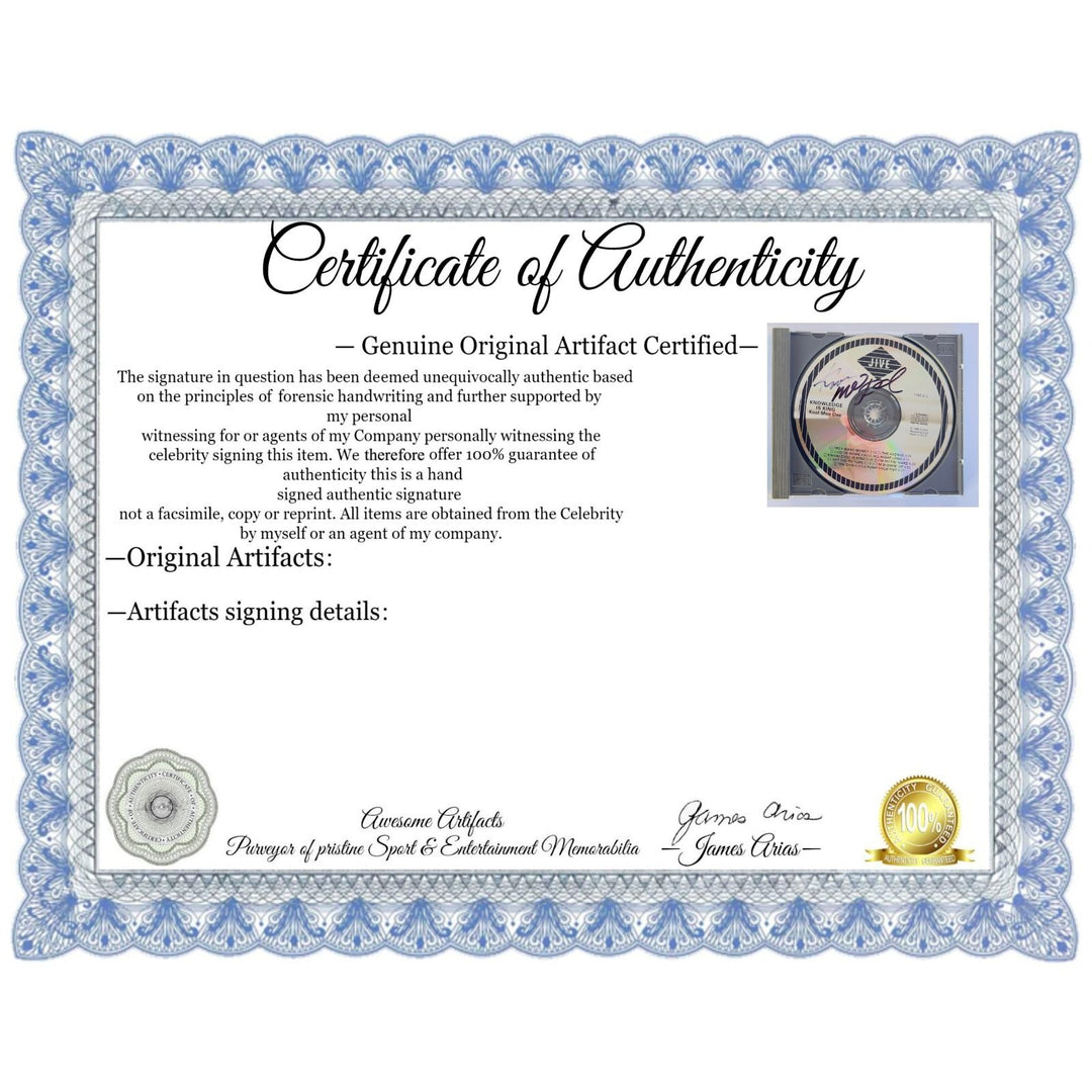 "Kool Moe Dee" Mohandas Dewese CD jacket & and CD both signed with proof