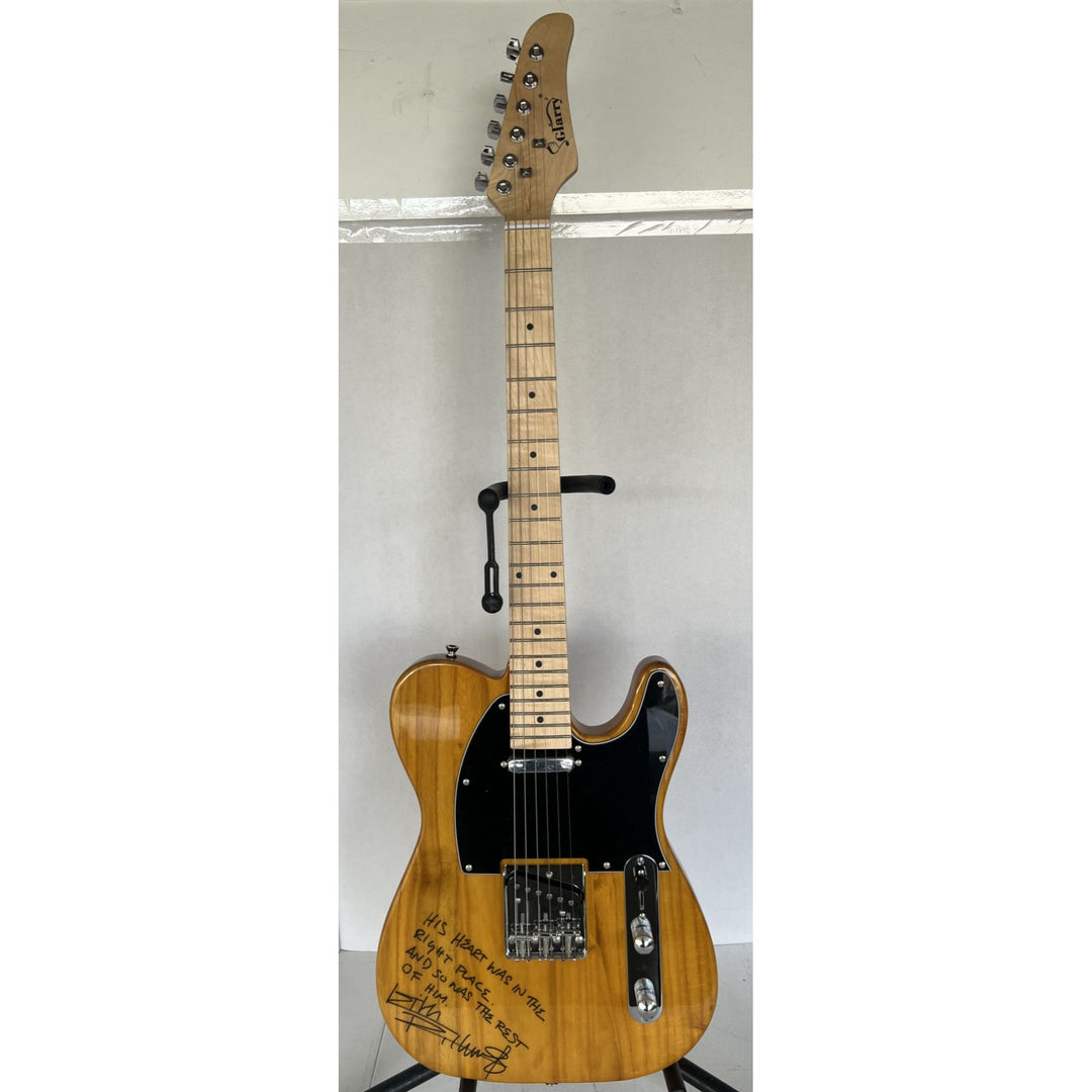 Keith Richards signed and inscribed  wood grain Telecaster electric guitar signed with proof.