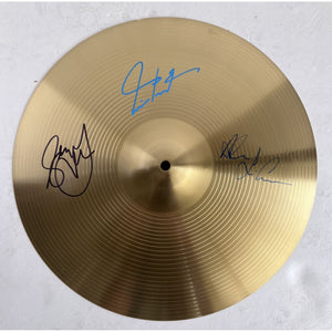 Neil Peart , Geddy Lee , Alex Lifeson Rush band signed 10' cymbal with proof