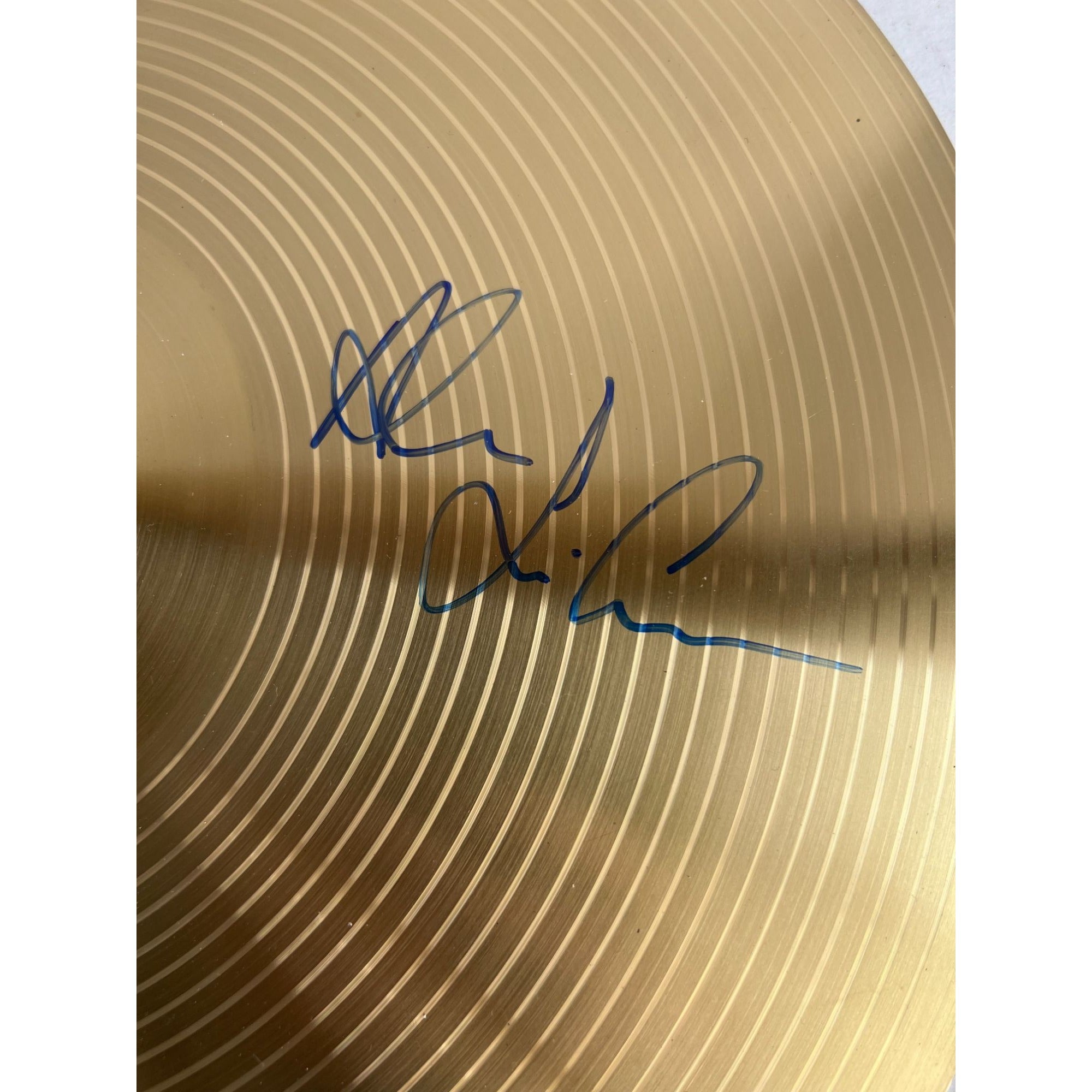 Neil Peart , Geddy Lee , Alex Lifeson Rush band signed 10' cymbal with proof