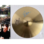 Load image into Gallery viewer, Neil Peart , Geddy Lee , Alex Lifeson Rush band signed 10&#39; cymbal with proof
