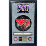 Load image into Gallery viewer, Neil Peart , Geddy Lee , Alex Lifeson Rush band signed 10&#39; cymbal with proof
