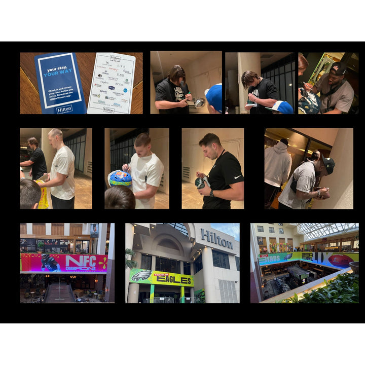 Philadelphia Eagles Schutt full size speed helmet 2024-25 team signed with proof